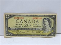 1954 Canada $20 Bill