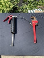 Rescan and pipe wrench