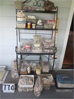 Metal Baker's Rack with shell collection