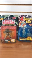 Lot of 2 Action Figures Battle Squads, Fantastic