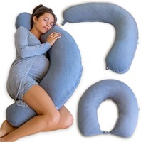 Pharmedoc Crescent Cooling Pregnancy Pillow
