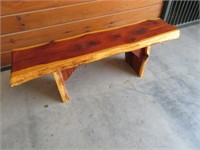 Heavy cedar bench