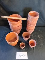 Various Sizes of Clay Flower Pots