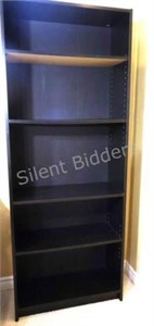 Black Laminate Adjustable Shelf Book Case 1 of 2