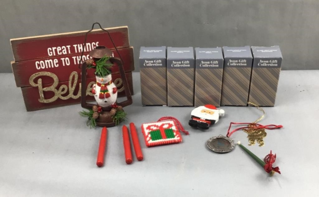 wood, avon and more Christmas ornaments