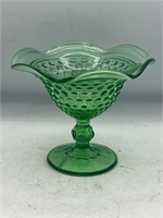 C 1940s Vintage Hobnail Footed Candy / Nut Dish