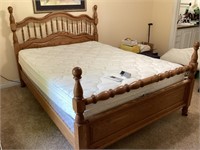 Oak Bed Set with Sleep Number Components