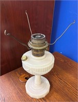 Antique Drape Oil Lamp Base