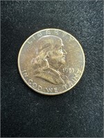 1951 Benjamin Franklin Half Dollar