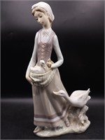 Retired Lladro "Girl With Goose" Porc. Figurine