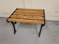 wood and iron side table