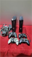 2 working tested xbox 360s with remotes and more