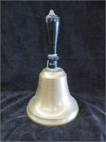 ANTIQUE BRASS SCHOOL BELL 9.5"T