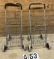 2 Folding shopping carts