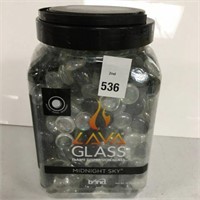 LAVA GLASS FLAME  DISPERSION GLASS MIDNIGHT