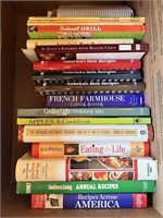 Box of cookbooks.