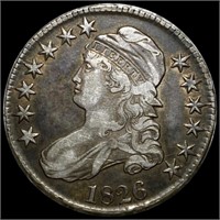 1826 Capped Bust Half Dollar LIGHTLY CIRCULATED
