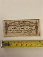 Confederate $30 interest note