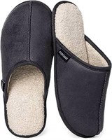 EverFoams Men's Suede Slippers With Sherpa Lining