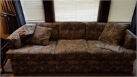Flowered Upholstered Sofa by Berne Furniture