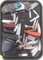 (28) Assorted Knives, Butterfly Knife, Wall Decor