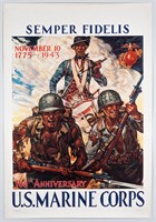 WWII 168TH ANNIVERSARY OF MARINE CORPS POSTER