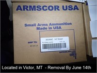 CASE OF (1,000) ROUNDS OF ARMSCOR 300AAC 147 GR