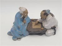 Vtg Chinese Shiwan Old Men Mudman Chess Figurine