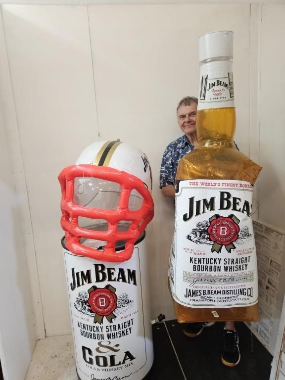 JIm Beam Store Adv. Floor Cooler & 2 Inflatables