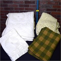 Blankets ( small stains), duvet and shams size