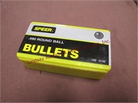 1 box 100 rounds .490 Black Powder round ball-