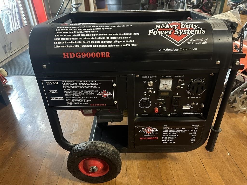 HD 9000 POWER SYSTEMS GENERATOR W/ REMOTE START