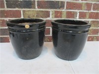 2 8" Flower Pots