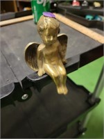 Brass Sitting Angel Figure