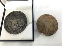 1858 Plantation police badges, South Carolina,