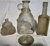 3 Bottles Including White House Jar & Glass Lid