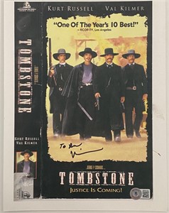 Tombstone signed photo-Beckett  authenticated