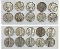 1940-1945 Mercury Dimes