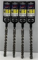 Lot of 4 Bosch 5/8" Rotary Hammer Bits - NEW $100