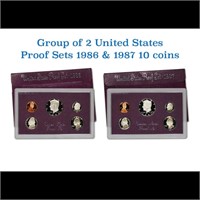 1986 & 1987 United Stated Mint Proof Set In Origin