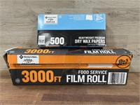 3000ft film roll & dry wax papers