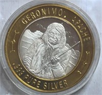 Geronimo Apache Silver Casino Token .999