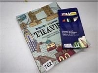 INSPIRED COLORING TRAVEL BOOK AND PENCILS