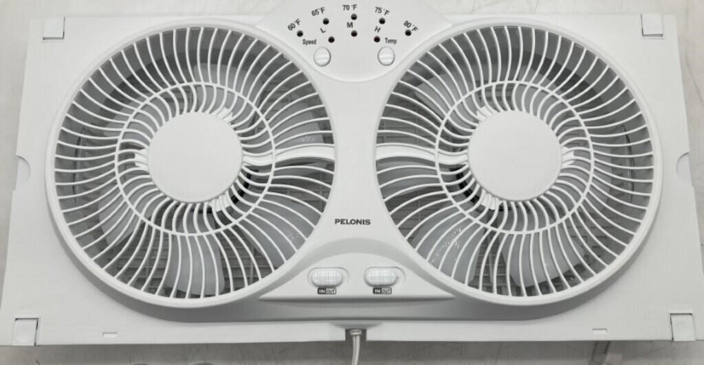 Pelonis 9" Twin Window Fan 3 Speed Settings