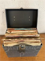 45 RPM Records in Carrying Case