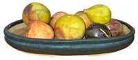 Collection Vintage Stone Fruit w/ Centerpiece Bowl