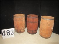 3 Wooden Nail Kegs