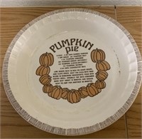 VTG Royal China Jeanette Pumpkin Pie Plate