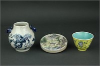 3 Pieces of Chinese Porcelain Items