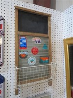 WASH BOWL DISPLAY W/CHALKBOARD